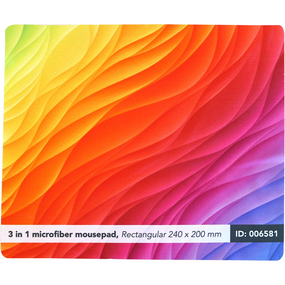 3 in 1  Mikrofaser Mousepad,  rechteckig 240 x 200 mm