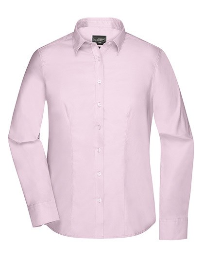 James&Nicholson - Ladies´ Shirt Longsleeve Micro-Twill