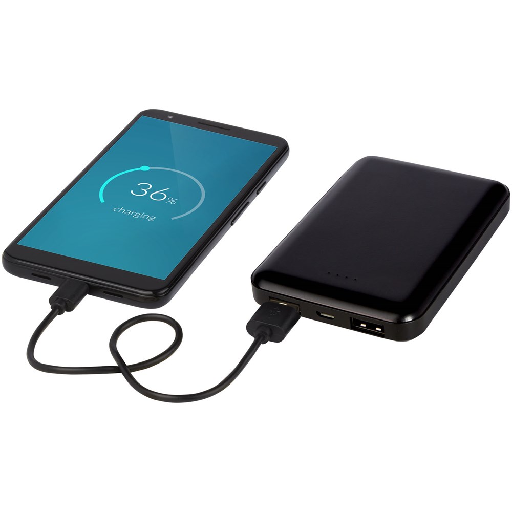 Gleam 5000 mAh ultraflache, Leuchtlogo Powerbank