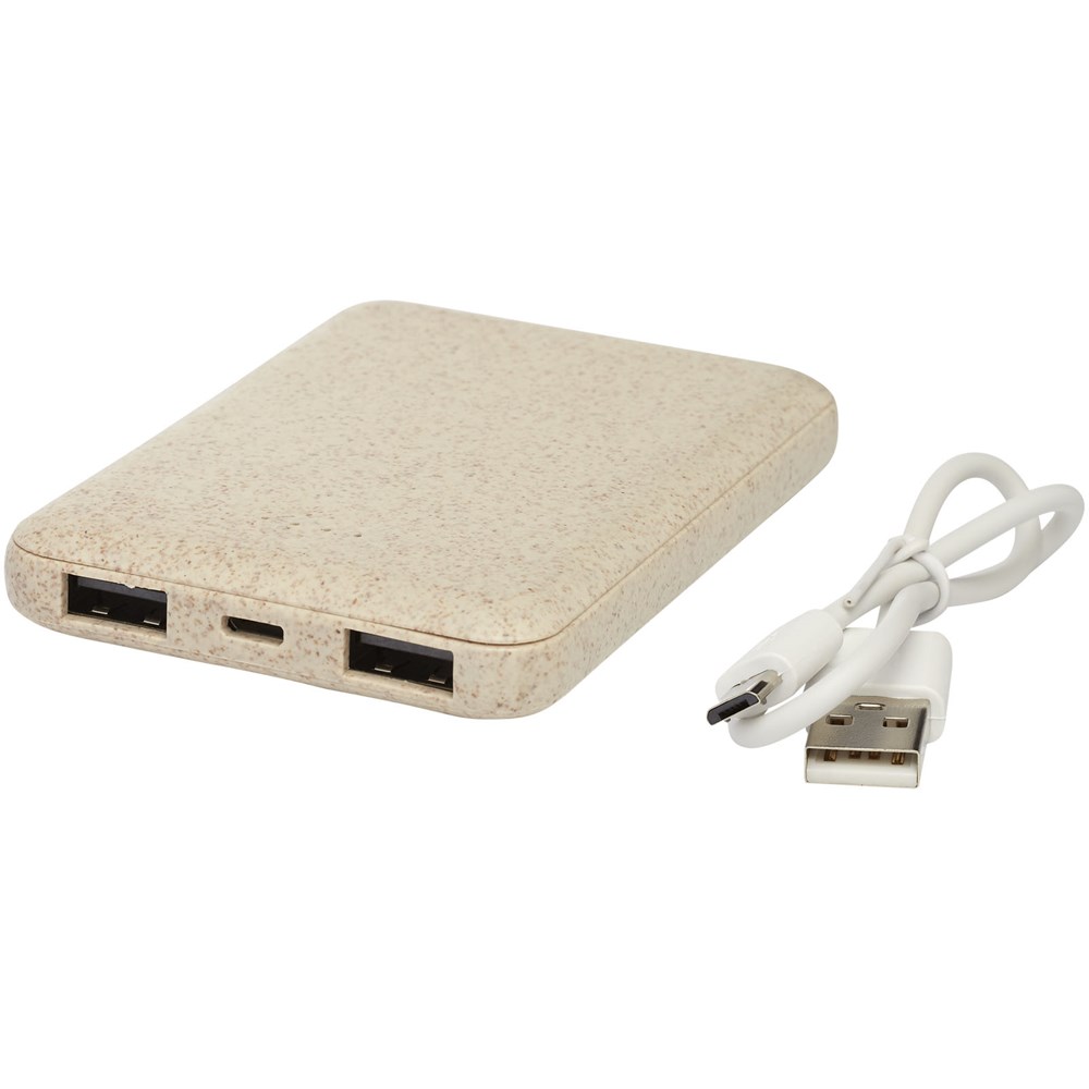 Asama 5000 mAh Powerbank aus Weizenstroh